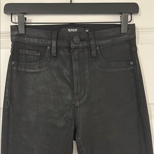 Hudson Barbara Noir Coated Boot Cut Black Jeans